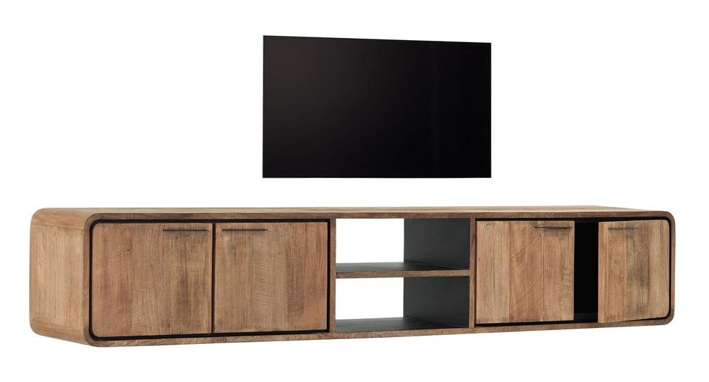 DTP Home Hanging TV stand Evo large, 4 doors, 2 open racks
