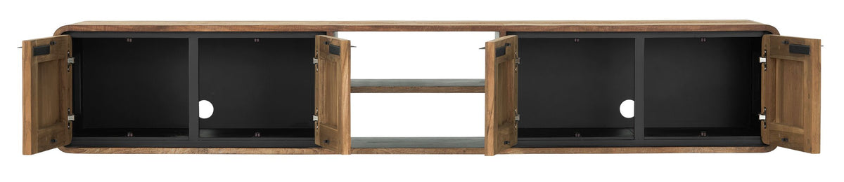 DTP Home Hanging TV stand Evo large, 4 doors, 2 open racks