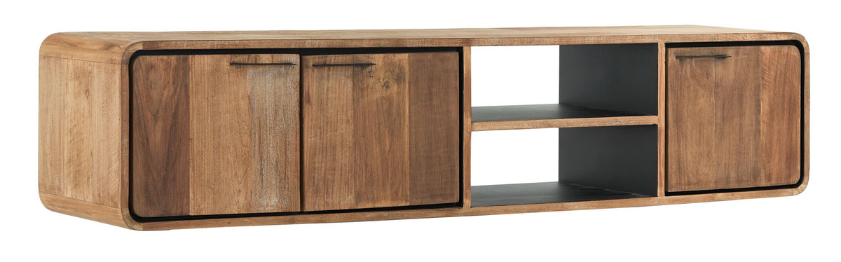 DTP Home Hanging TV stand Evo medium, 3 doors, 2 open racks