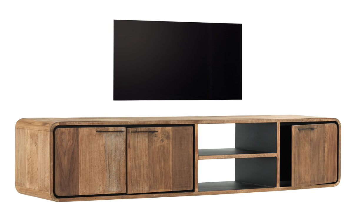 DTP Home Hanging TV stand Evo medium, 3 doors, 2 open racks