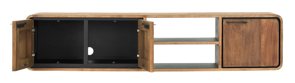DTP Home Hanging TV stand Evo medium, 3 doors, 2 open racks