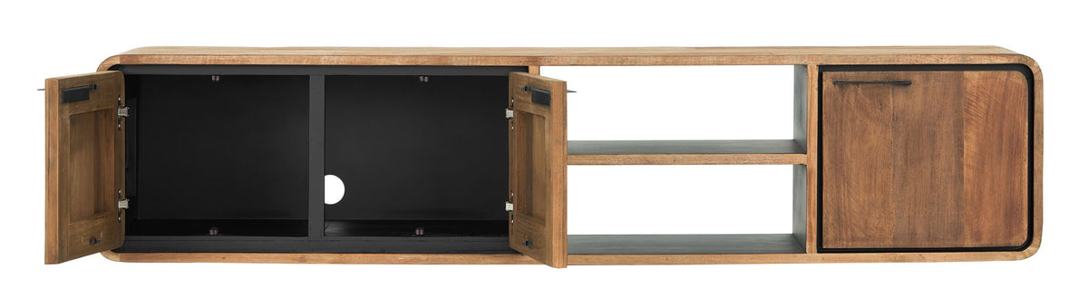 DTP Home Hanging TV stand Evo medium, 3 doors, 2 open racks