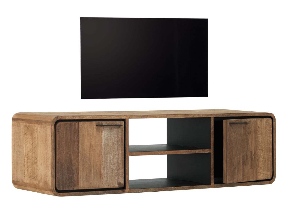 DTP Home Hanging TV stand Evo small, 2 doors, 2 open racks
