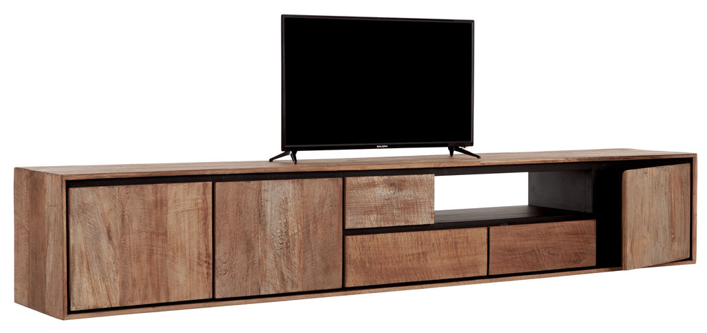 DTP Home Hanging TV stand Metropole extra large, 3 doors, 3 drawers, open rack