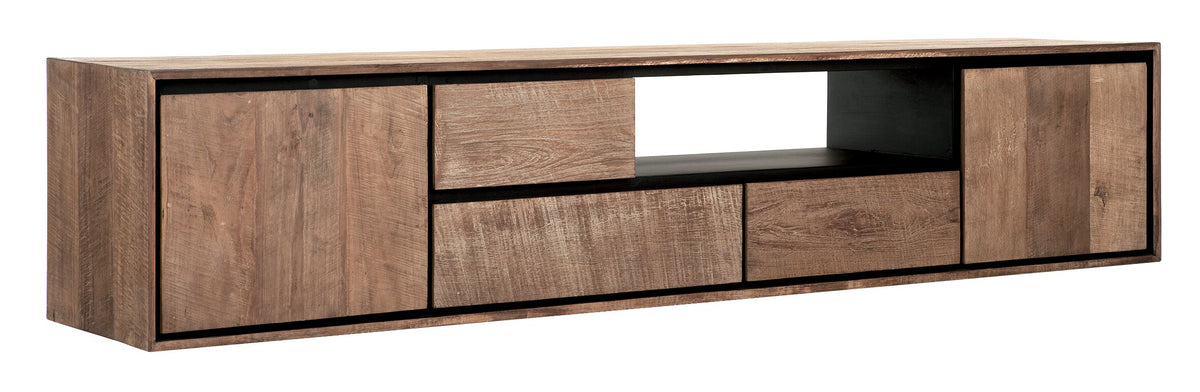 DTP Home Hanging TV stand Metropole large, 2 doors, 3 drawers, open rack