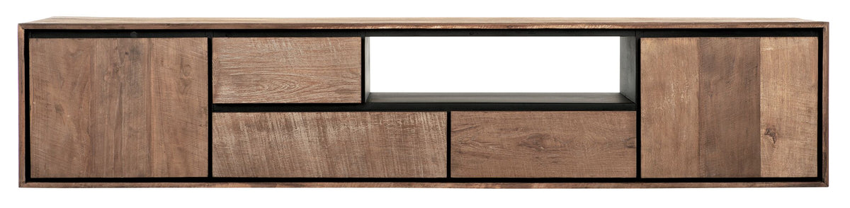 DTP Home Hanging TV stand Metropole large, 2 doors, 3 drawers, open rack