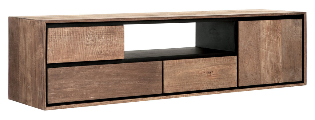 DTP Home Hanging TV stand Metropole medium, 1 door, 3 drawers, open rack