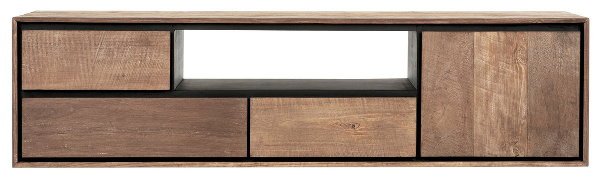DTP Home Hanging TV stand Metropole medium, 1 door, 3 drawers, open rack
