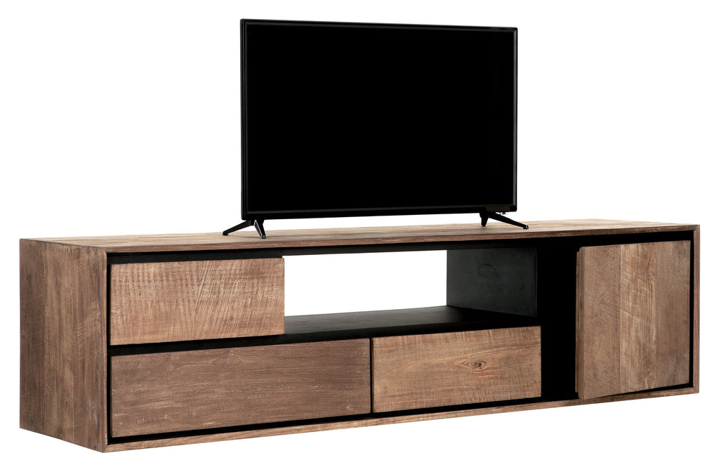 DTP Home Hanging TV stand Metropole medium, 1 door, 3 drawers, open rack