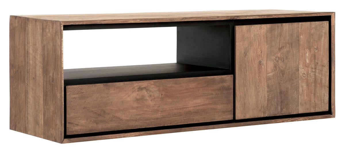 DTP Home Hanging TV stand Metropole small, 1 door, 1 drawer, open rack