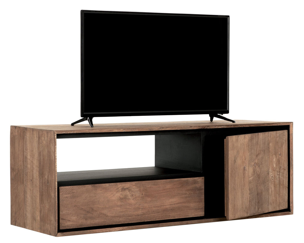 DTP Home Hanging TV stand Metropole small, 1 door, 1 drawer, open rack