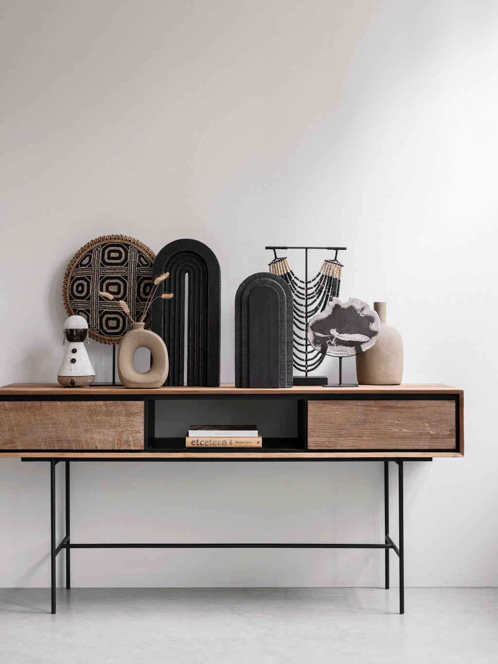DTP Home Sideboard Metropole, 2 drawers, open rack in a room setting