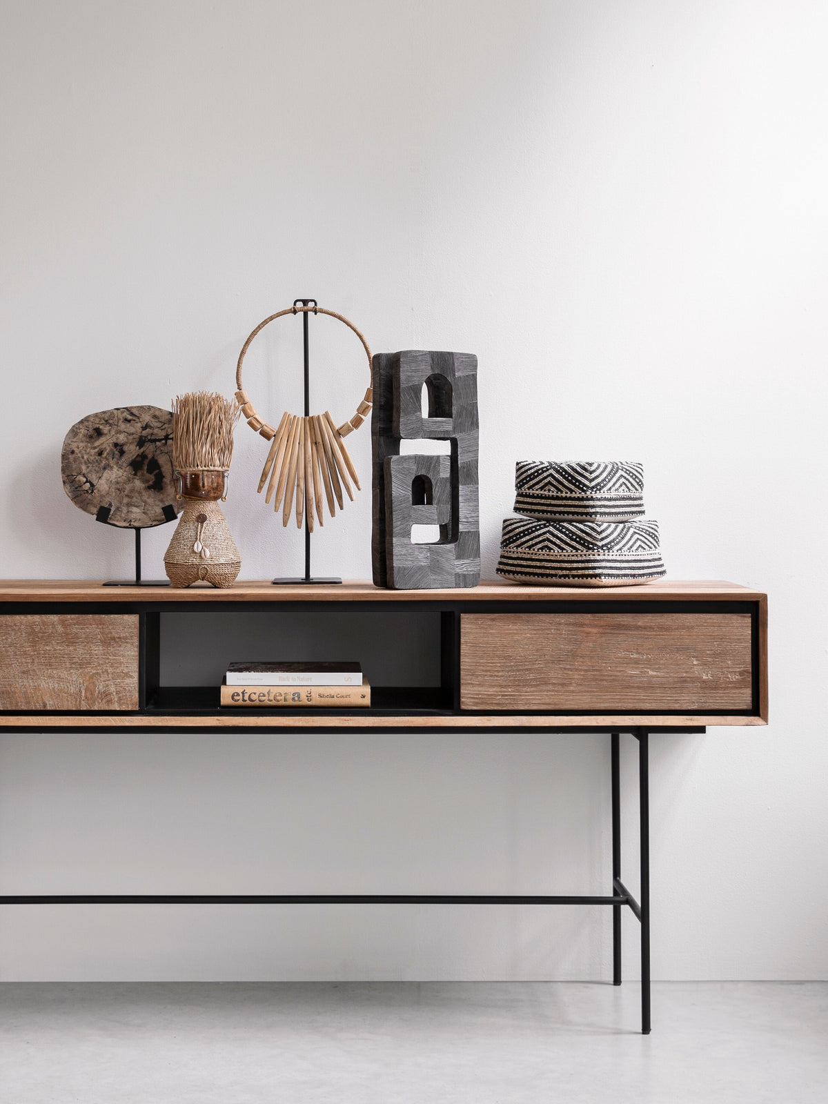 DTP Home Sideboard Metropole, 2 drawers, open rack in a room setting