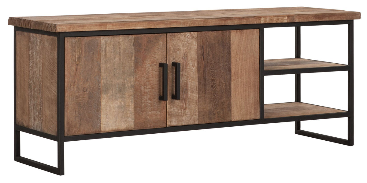 DTP Home TV stand Beam No.2 small, 2 doors, 2 open racks