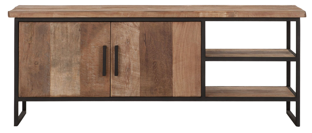 DTP Home TV stand Beam No.2 small, 2 doors, 2 open racks