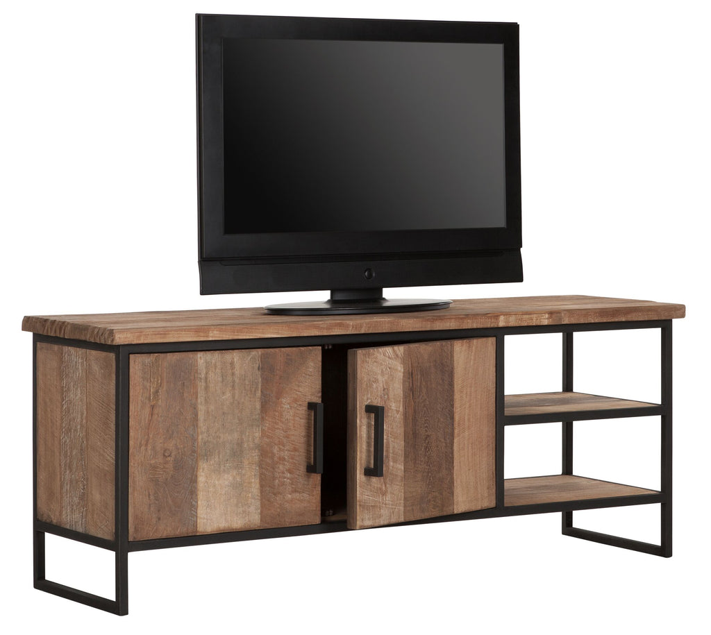 DTP Home TV stand Beam No.2 small, 2 doors, 2 open racks