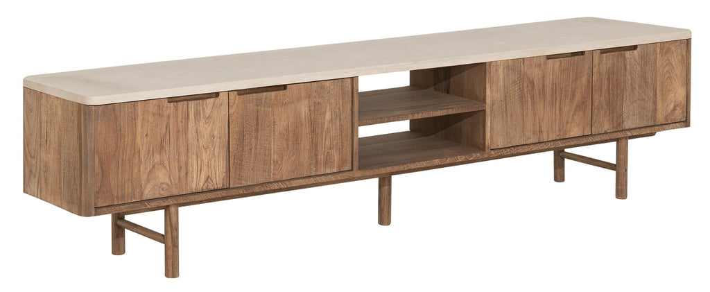 DTP Home TV stand Bliss Mortex No.2 large, 4 doors, 2 open racks