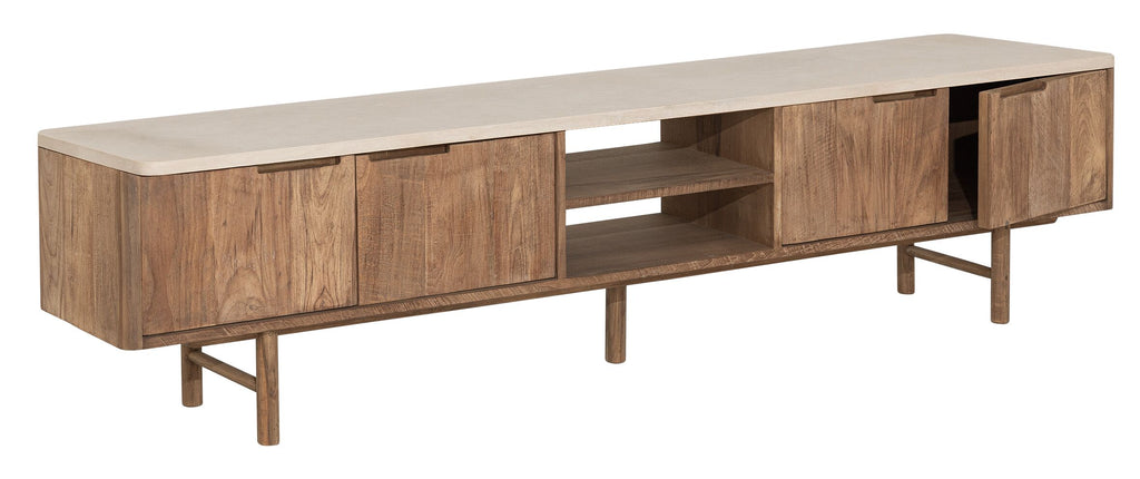 DTP Home TV stand Bliss Mortex No.2 large, 4 doors, 2 open racks