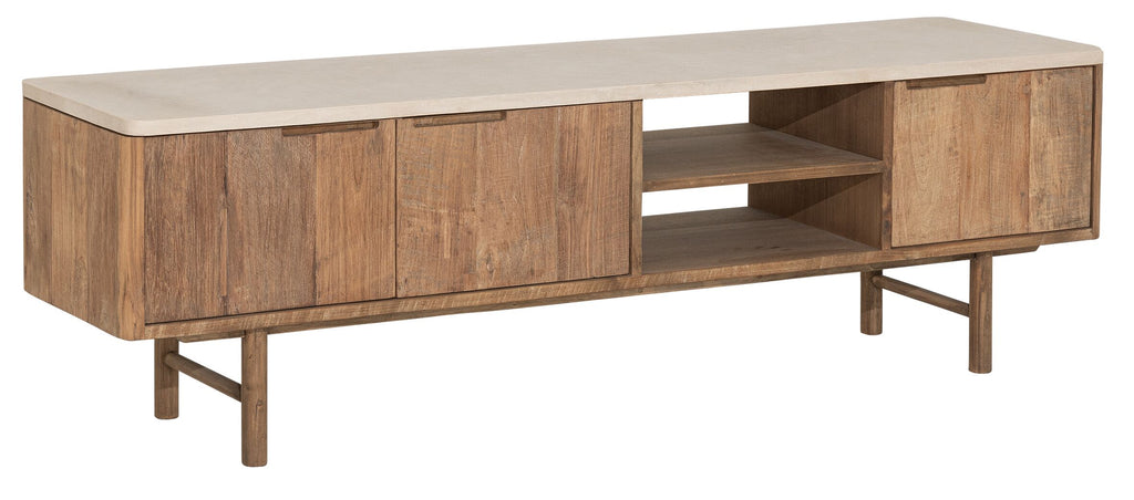 DTP Home TV stand Bliss Mortex No.2 medium, 3 doors, 2 open racks