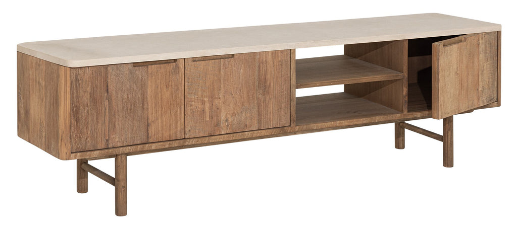 DTP Home TV stand Bliss Mortex No.2 medium, 3 doors, 2 open racks