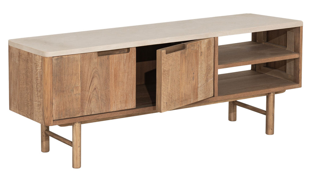 DTP Home TV stand Bliss Mortex No.2 small, 2 doors, 2 open racks