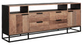 DTP Home TV stand Cosmo No.3 high, 2 doors, 4 drawers, 3 open racks