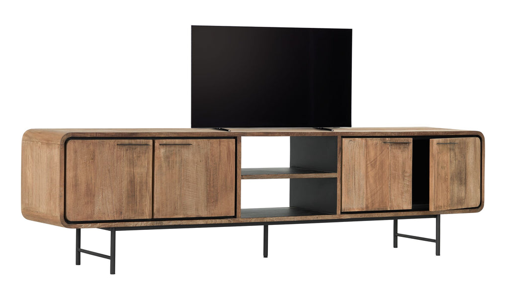 DTP Home TV stand Evo large, 4 doors, 2 open racks