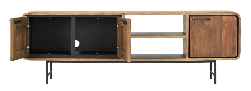 DTP Home TV stand Evo medium, 3 doors, 2 open racks