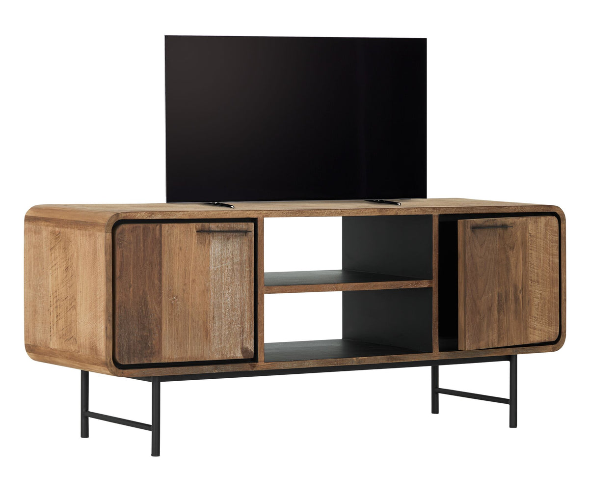 DTP Home TV stand Evo small, 2 doors, 2 open racks