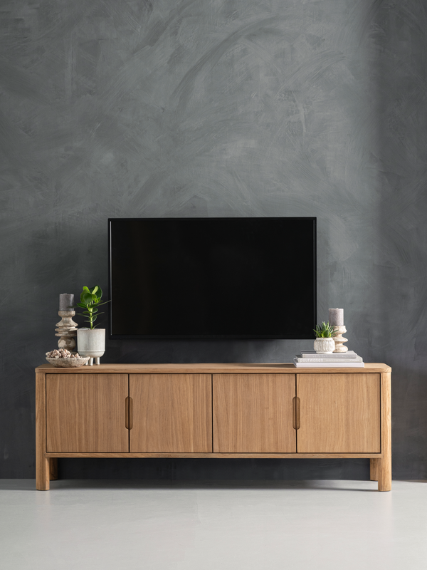 DTP Home TV stand Forte, 4 doors in a room setting