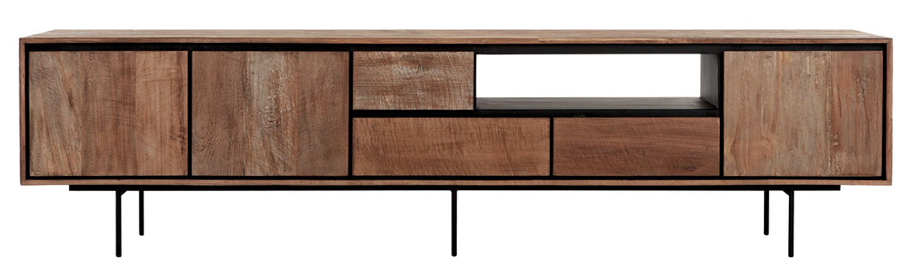 DTP Home TV stand Metropole extra large, 3 doors, 3 drawers, open rack
