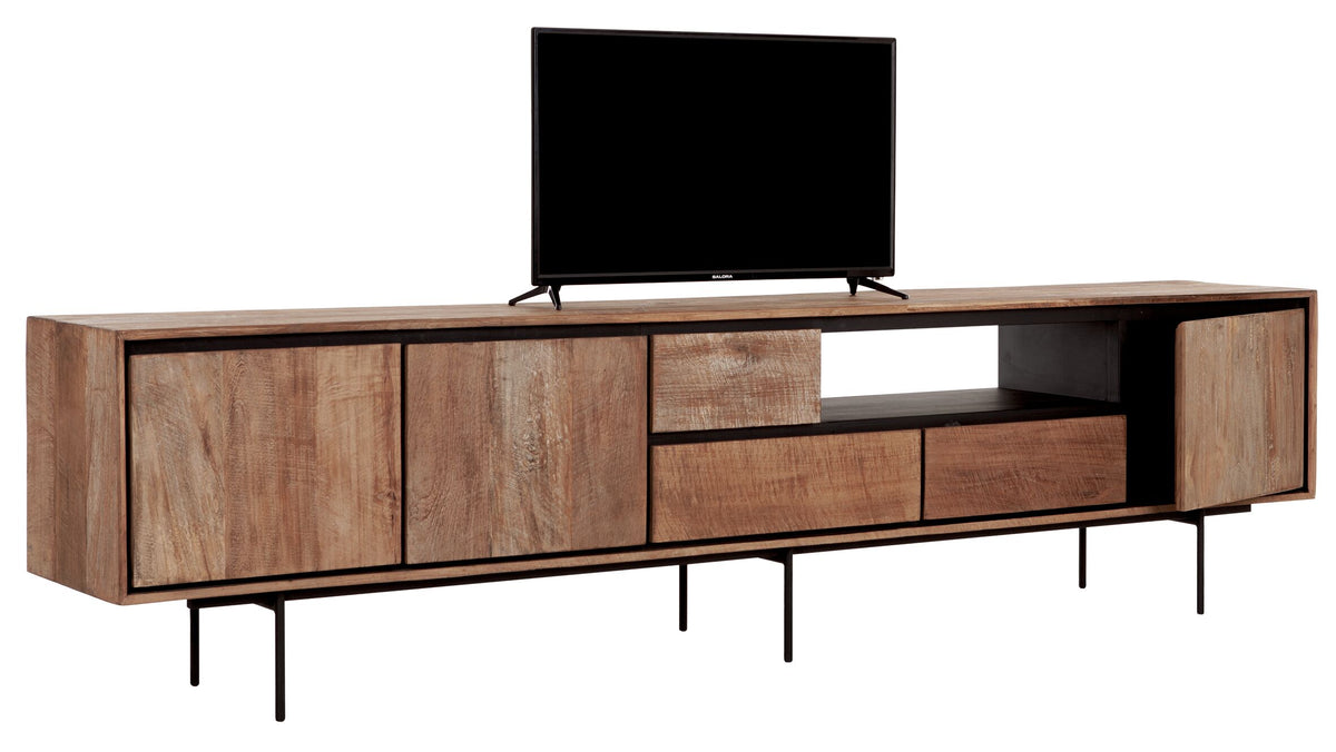 DTP Home TV stand Metropole extra large, 3 doors, 3 drawers, open rack
