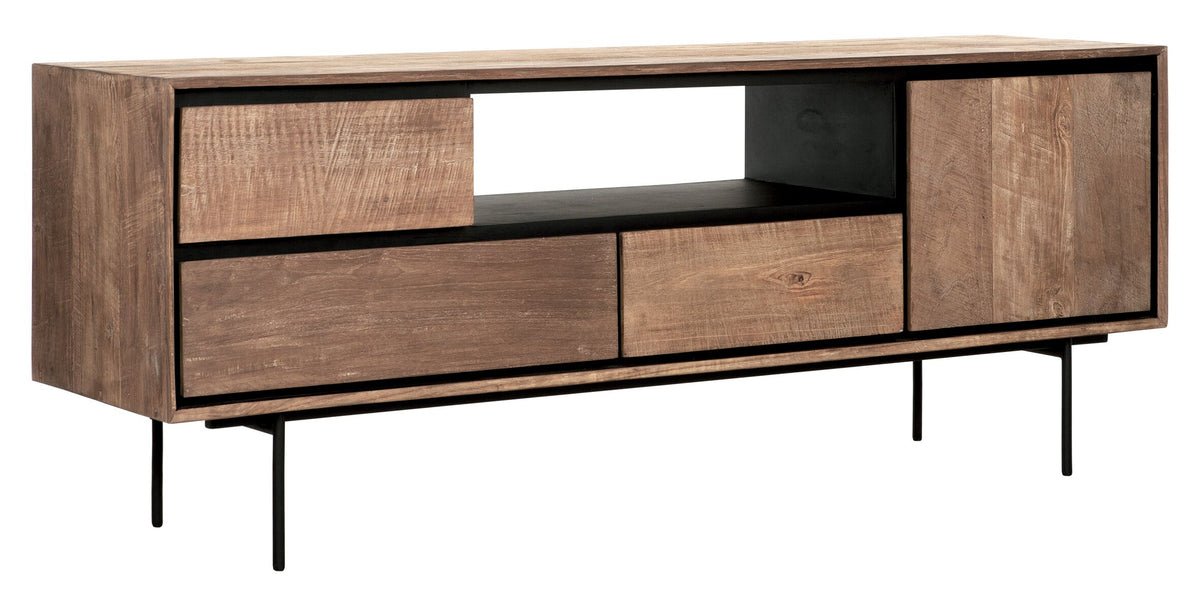 DTP Home TV stand Metropole medium, 1 door, 3 drawers, open rack