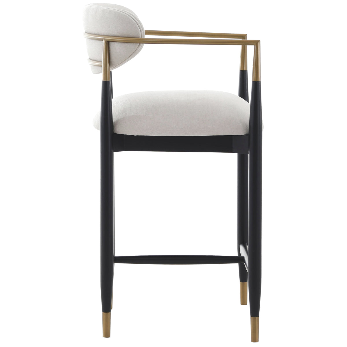 Keiichi Soho Counter Stool in Ebony and Brass Finish, view 12