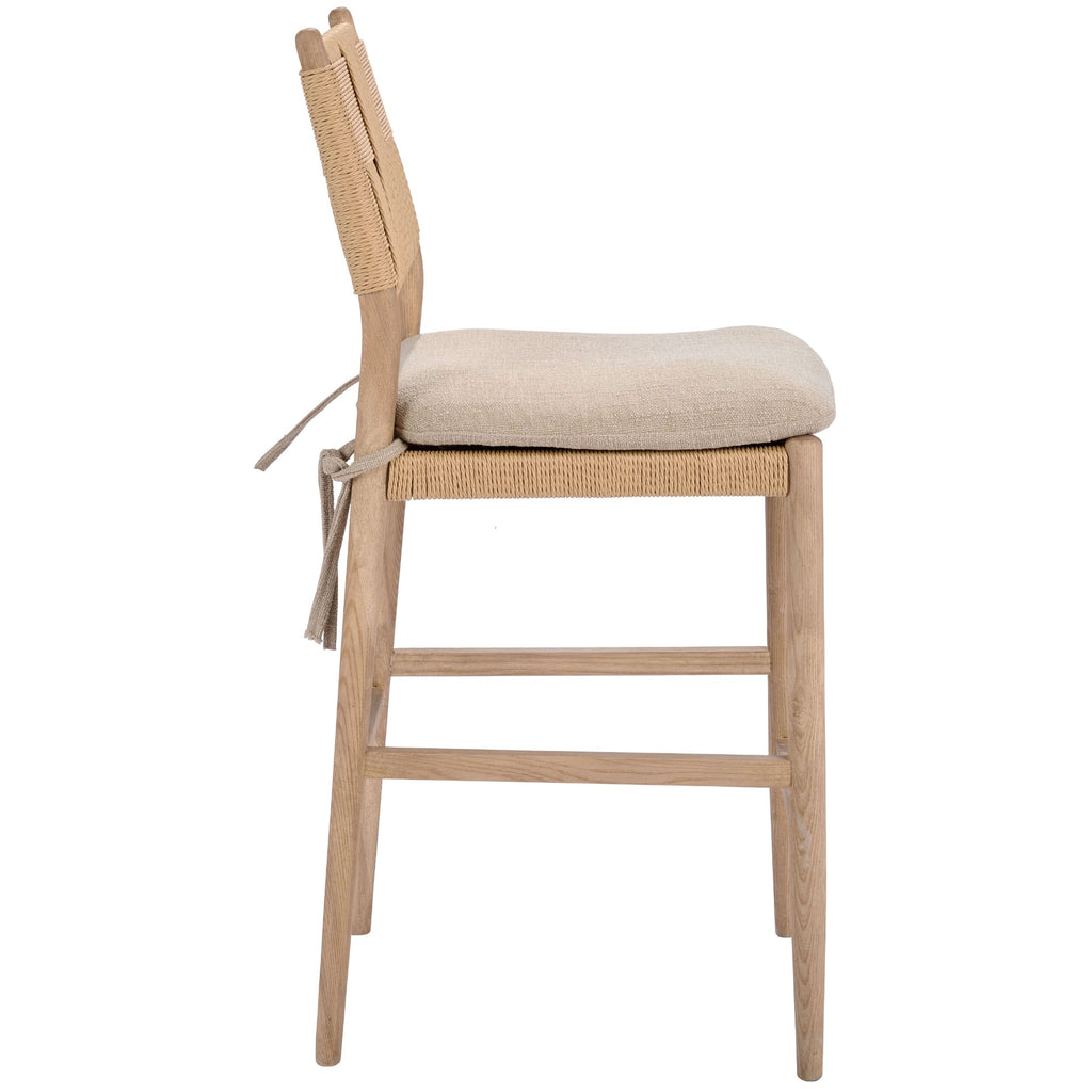 Keiichi Radford Counter Stool with Fabric Seat Cusion, view 3
