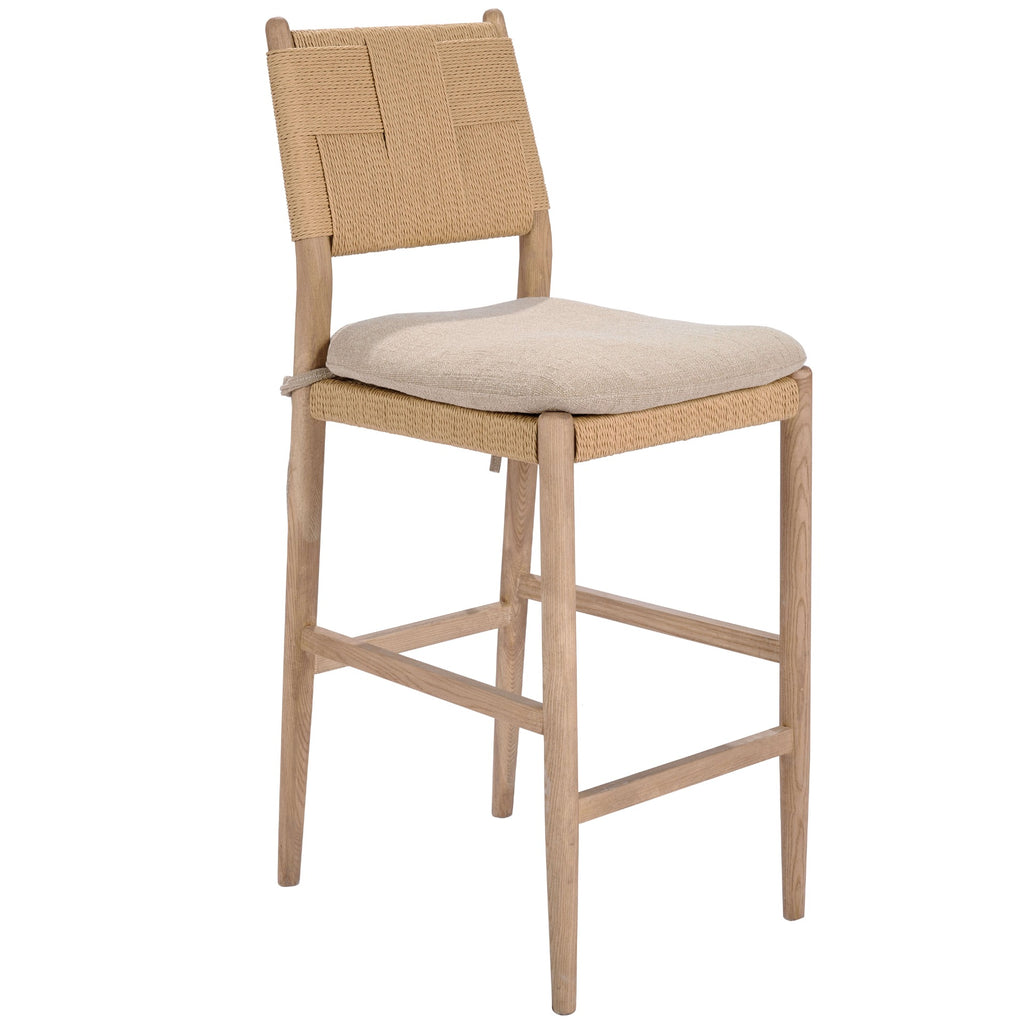 Keiichi Radford Counter Stool with Fabric Seat Cusion