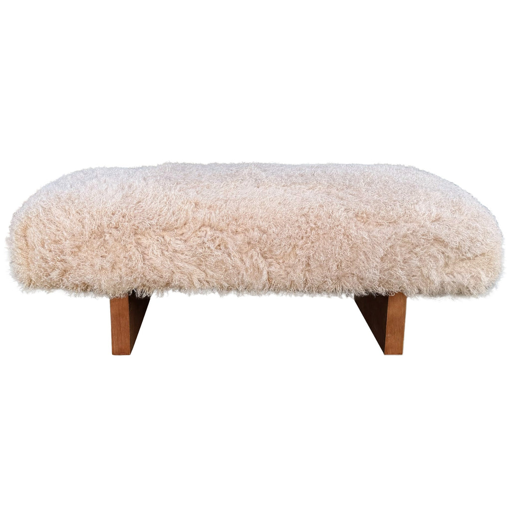 Keiichi Pebworth Bench in Faux Mongolian Fur