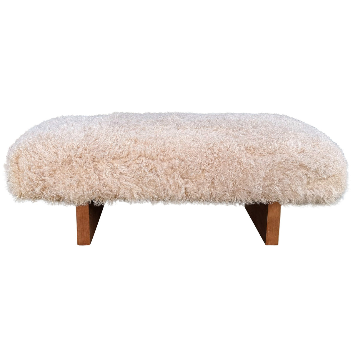 Keiichi Pebworth Bench in Faux Mongolian Fur