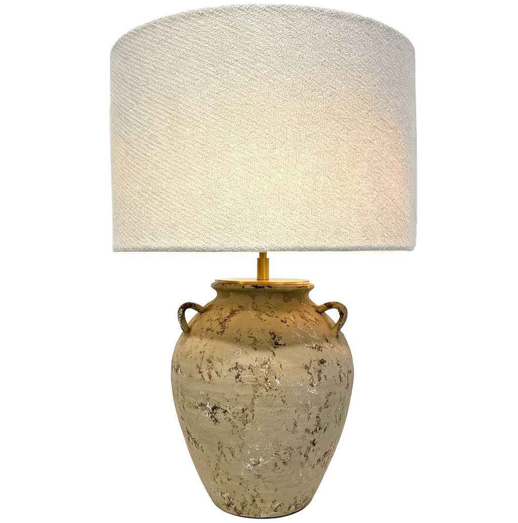 Keiichi Wabi-Sabi Rustic Retro Handmade Pottery Table Lamp