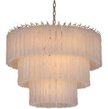 Keiichi Twisted Frost Glass Chandelier