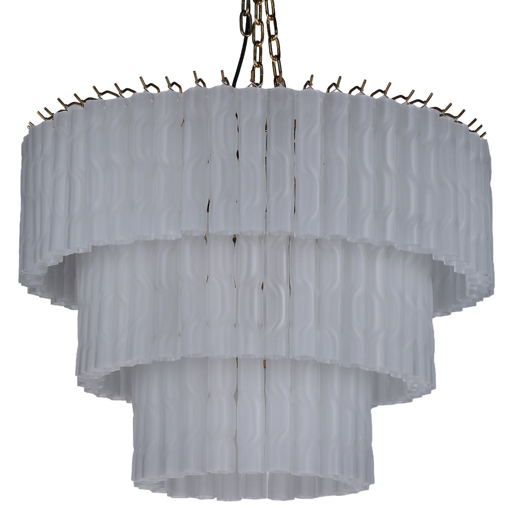 Keiichi Twisted Frost Glass Chandelier, view 2