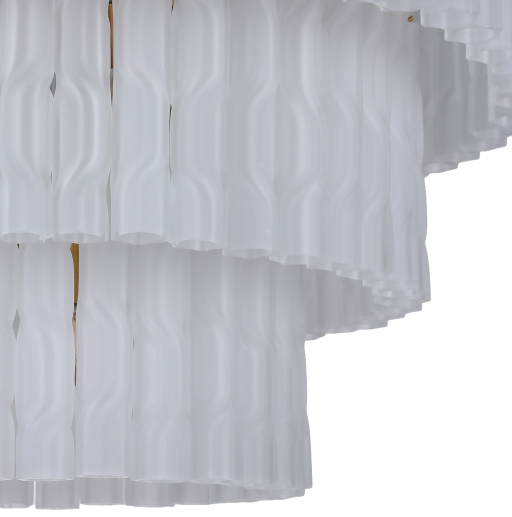 Keiichi Twisted Frost Glass Chandelier, view 3