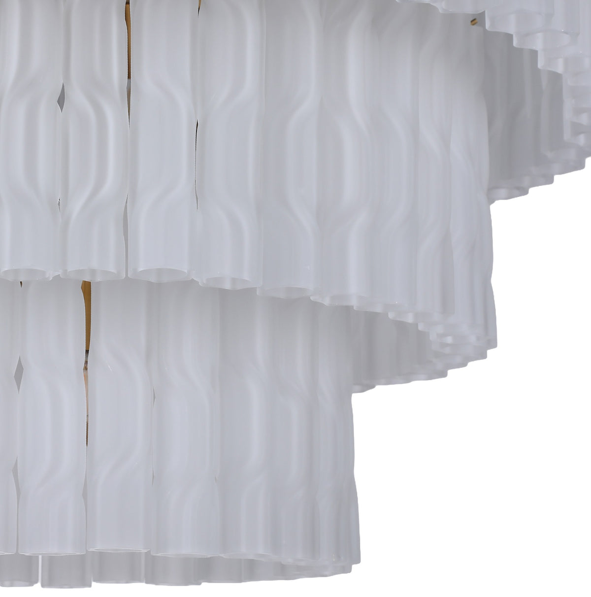 Keiichi Twisted Frost Glass Chandelier, view 3