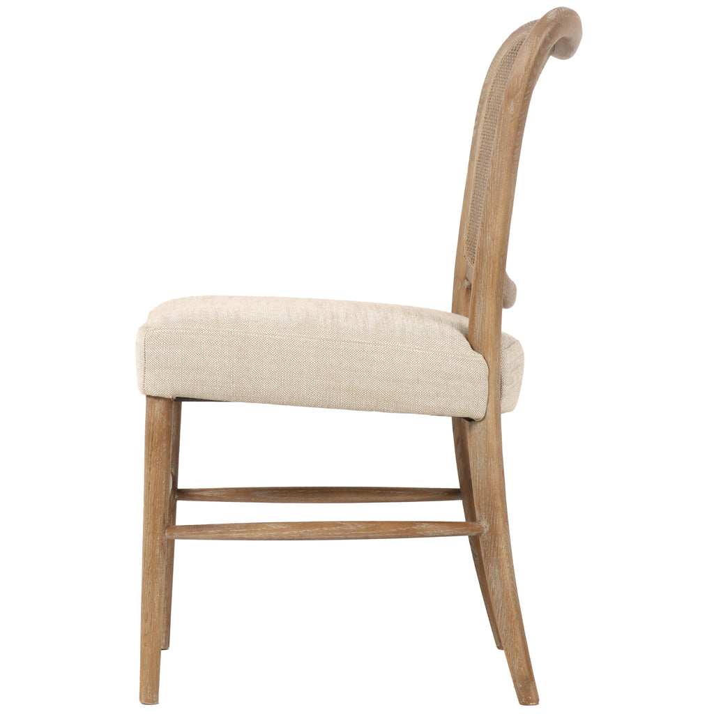 Keiichi Chadlington Rattan and Natural Linen Dining Chair, view 6
