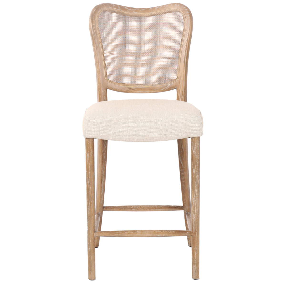 Keiichi Chadlington Rattan and Natural Linen Counter Stool, view 5