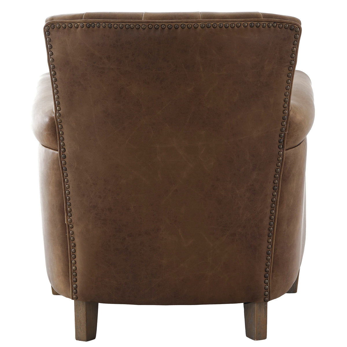 Keiichi Oxford Club Chair in Chocolate Leather, view 6