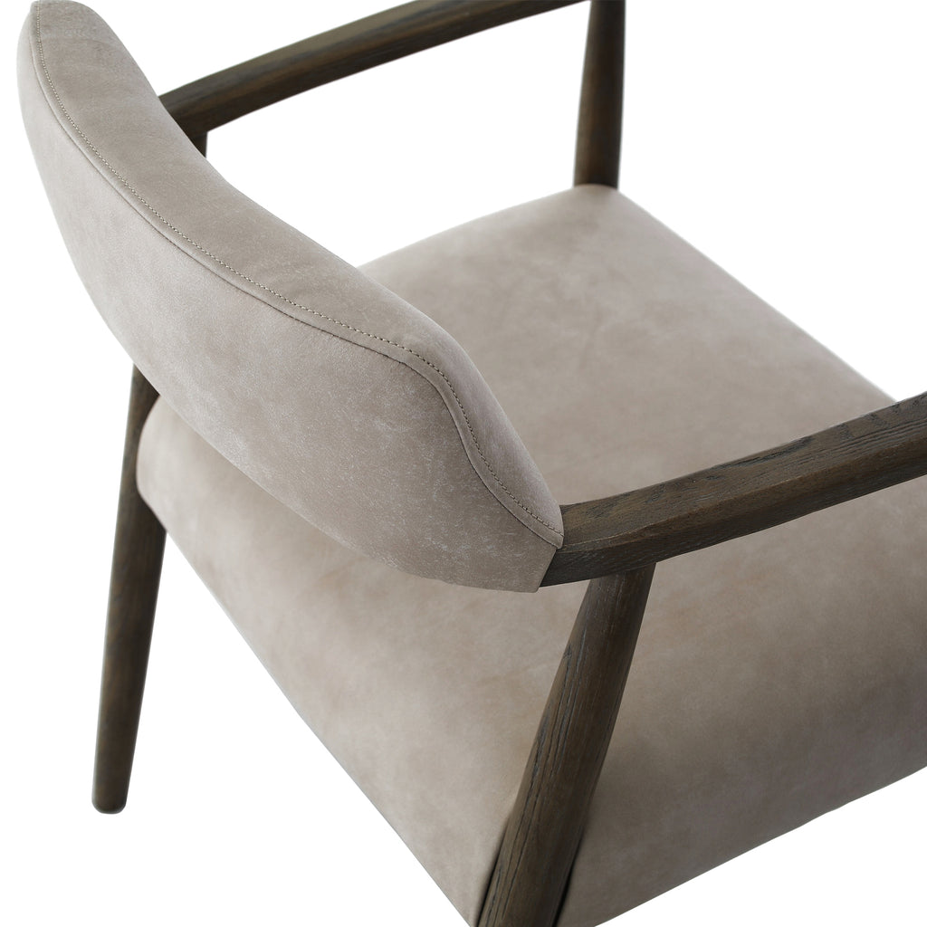 Keiichi Stonehouse Dining Chair in Taupe Italian Leather, view 4