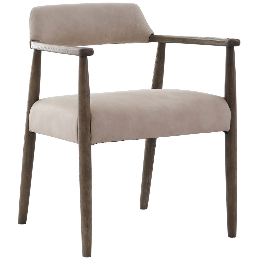 Keiichi Stonehouse Dining Chair in Taupe Italian Leather