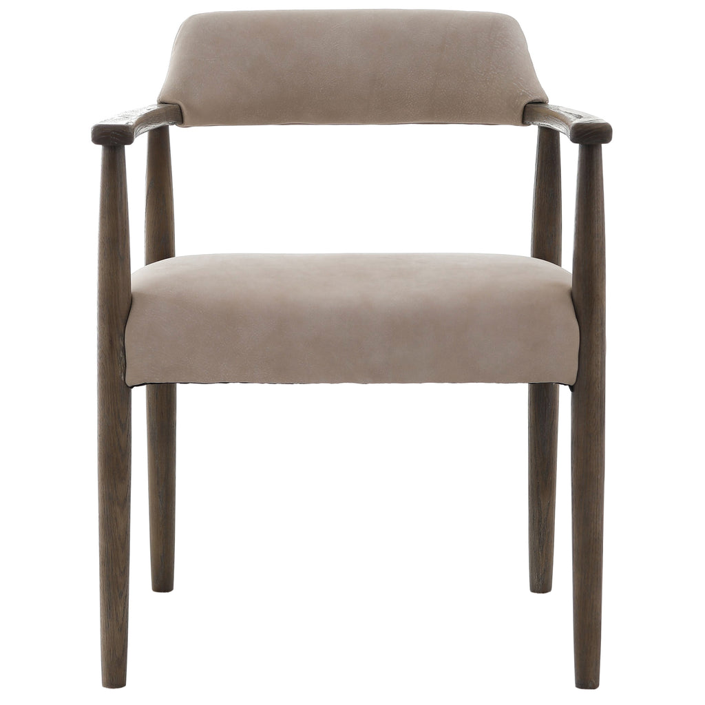 Keiichi Stonehouse Dining Chair in Taupe Italian Leather, view 3