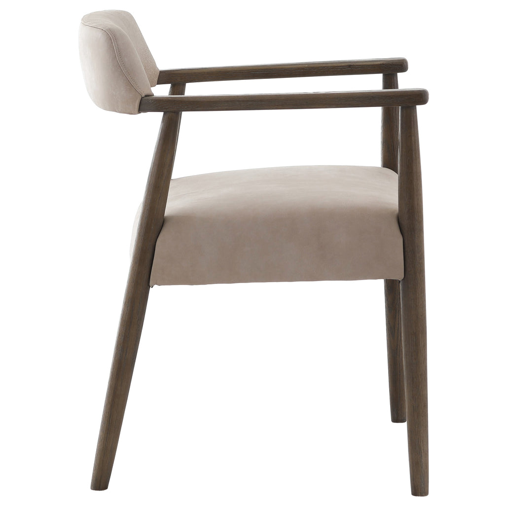 Keiichi Stonehouse Dining Chair in Taupe Italian Leather, view 5